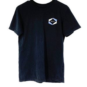 Mens RVCA Size S Tshirt Short Sleeve Black Logo Skater Hipster Top 3404 Luxury